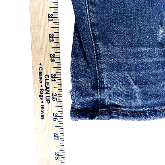 Madewell Jeans Women’s 25 Blue Slim Straight Mid Rise Medium Wash Button Fly - Picture 7 of 12